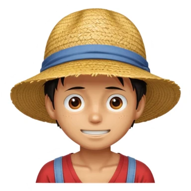 Give luffy straw hat emoji sticker