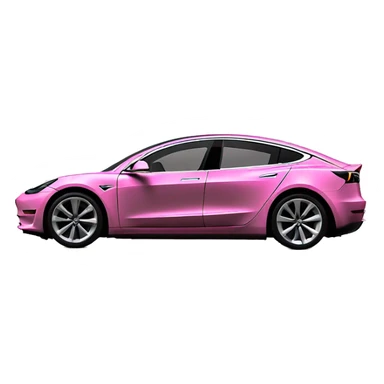 Pink Tesla model 3 open door sticker