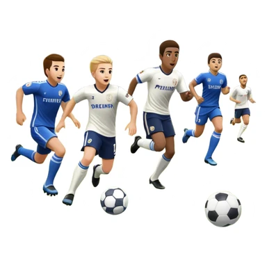An icon showing close-up players in action, inspired by EA Sports FC 25. The design features players on the field, with the stadium lights shining brightly and a lively crowd in the stands. Transparent background highlights the energy and excitement of the match. sticker
