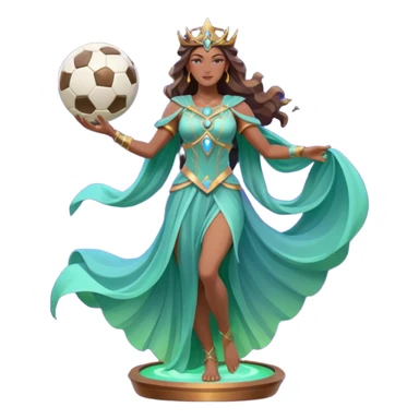 fantasy magic tarot card low poly goddess football sticker