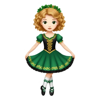 irish woman dance shoes sticker