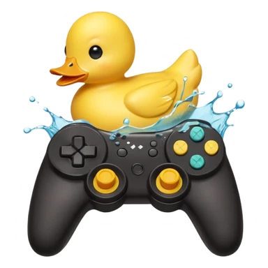 Rubber ducky angrily button smashing video game controller sticker