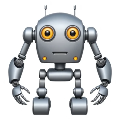 robot with 2 arms and 4 legs 1 eye sticker