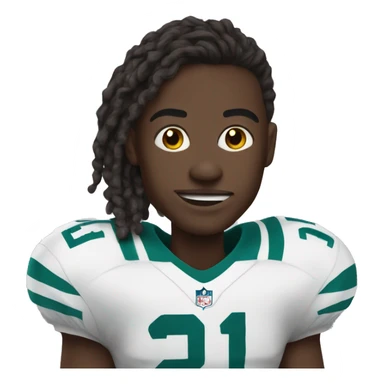 Aj Brown with  a football  sticker