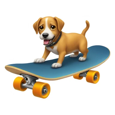 Dog on a skateboard  sticker