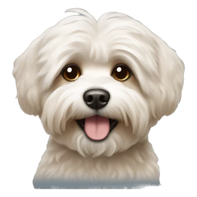 Brown bichon havanese dog sticker