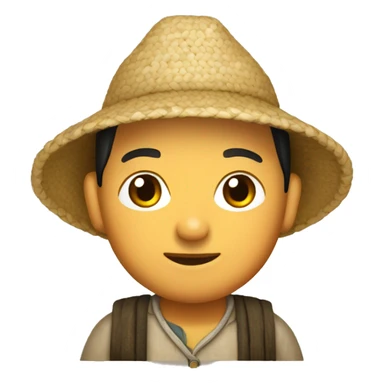 small peruvian chinese rice farmer sticker