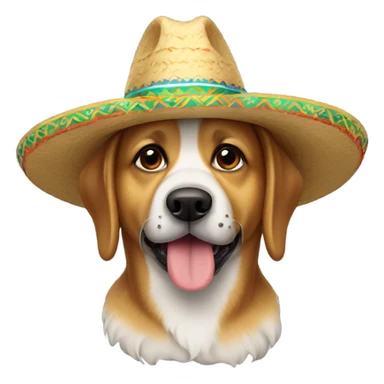 German dog with sombrero sticker