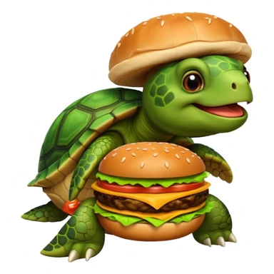 See Turtle eat burger sticker