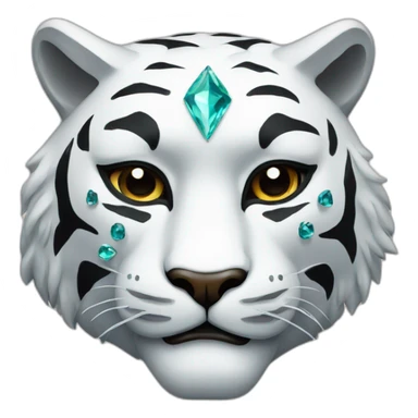 diamond tiger Japanese mask sticker