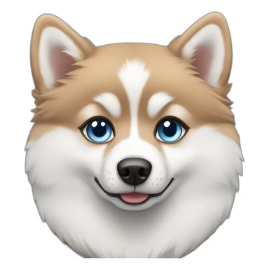 pomsky with blue eyes sticker