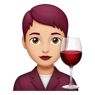 Corazon color vino sticker