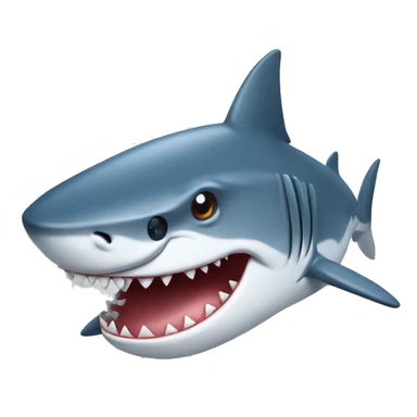 Shark with a chain and baseball cap sticker