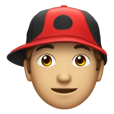 Gorra negra con banda roja sticker