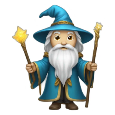 wizard with wand sticker