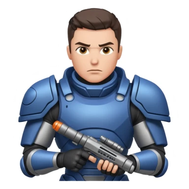 space warrior with rpg sticker