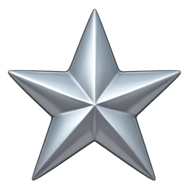 
3-pointed star 3d sticker