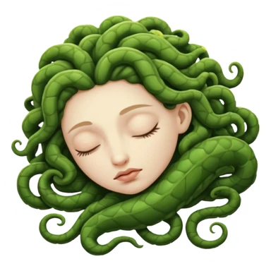 Un demon gorgon qui dort sticker