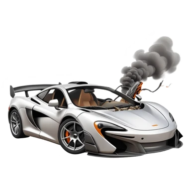 mclaren sportcar car crash sticker