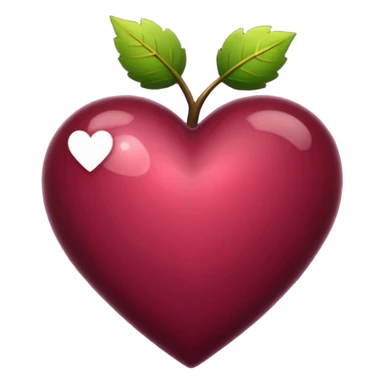 Corazón de color vinotinto oscuro sticker