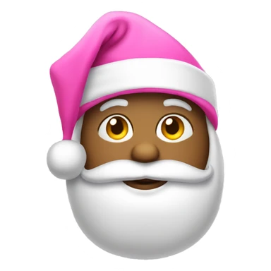 pink santa hat sticker