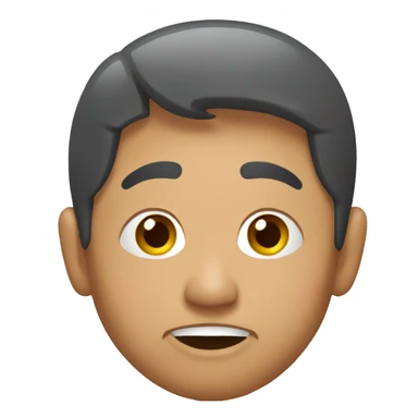 Kyrgyz man have a surprised sticker