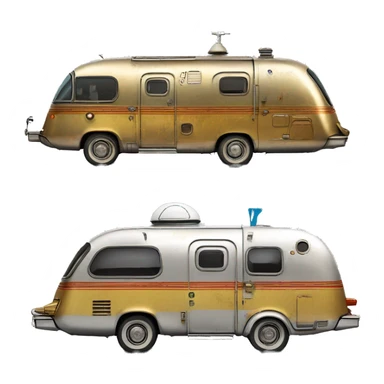  Side shot 1973 caravan C-3PO tarnished from space with rear wing  sticker