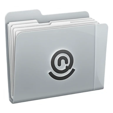 A minimal emoji-style icon of this frosted light-gray plastic folder with elastic closure, closed, with a small clean tax/forms symbol on the front (stacked papers or checklist icon), subtle shading, and a neutral, administrative, organized vibe. sticker