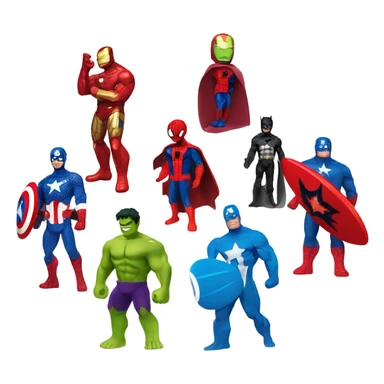 Surfing ironman hulk spiderman thanos Batman captain America sticker
