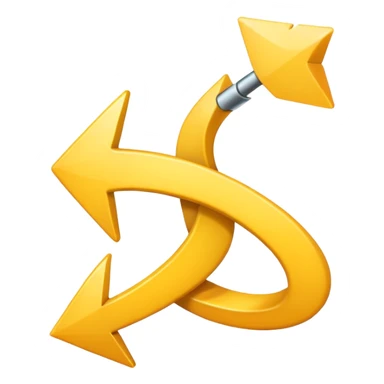 arrow curved emoji-style sticker
