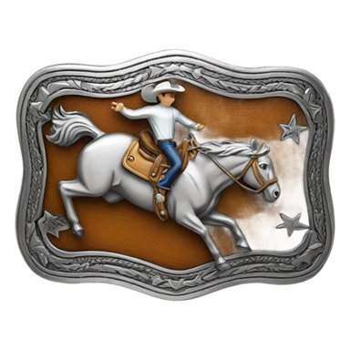 rodeo belt buckle  sticker