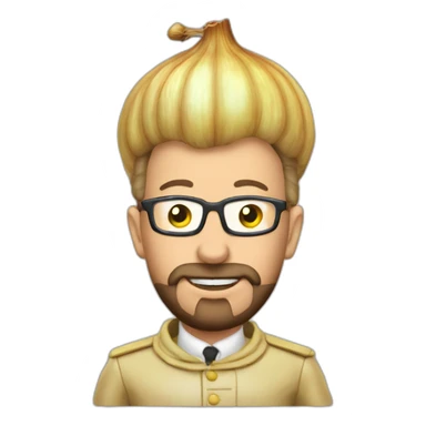 Charles Michel in an onion suit sticker