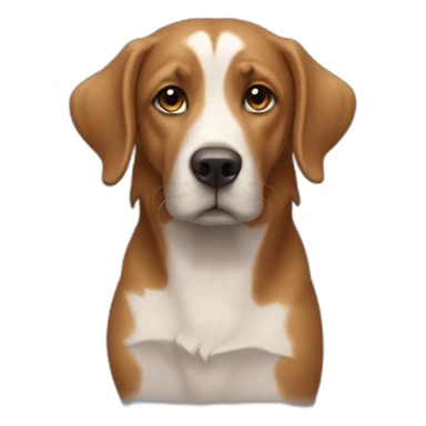 Coeur dans un chien sticker
