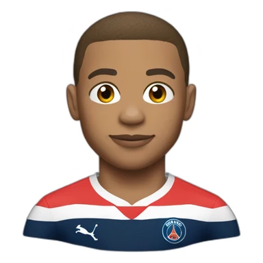 Mbappe avec le maillot de lom sticker