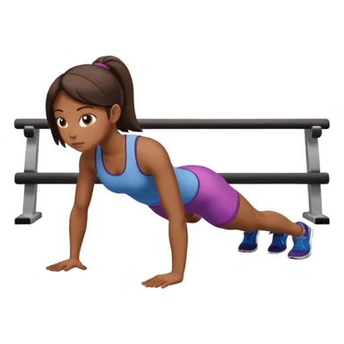 girl doing plank sticker