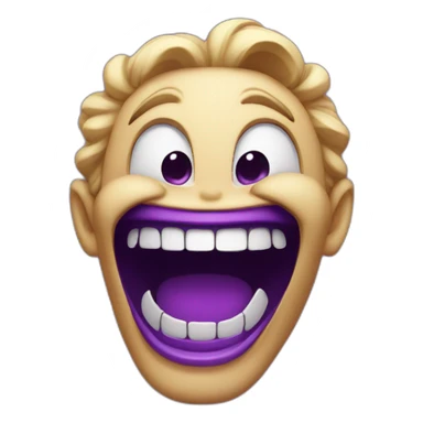 purple evil laughing sticker