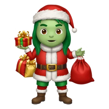 The Predator as  Santa Claus sticker