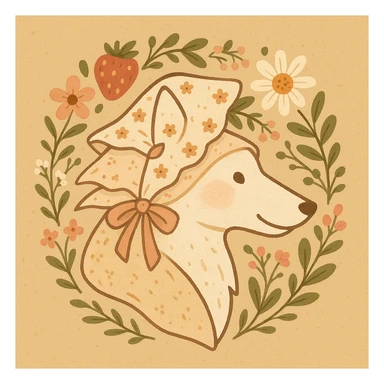 Give the Overwolf logo a cute cottagecore makeover sticker