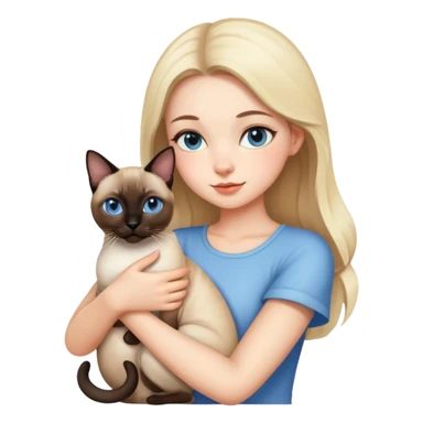 Girl holding a Siamese Cats sticker