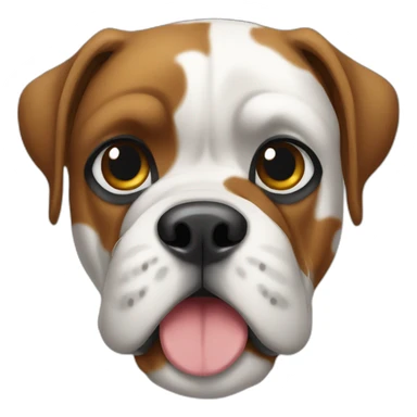 Chien boxer blanc sticker