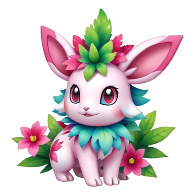 Shiny Exotic Sylveon-Shaymin-Ivysaur-Meganium-Hybrid-Creature sticker