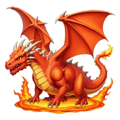 Le Molosse de Lave, c’est un monstre volant fait de roche et de magma, genre un dragon golem sorti d’un donjon niveau enfer.
Son corps est énorme, tout en pierre noire craquelée sticker