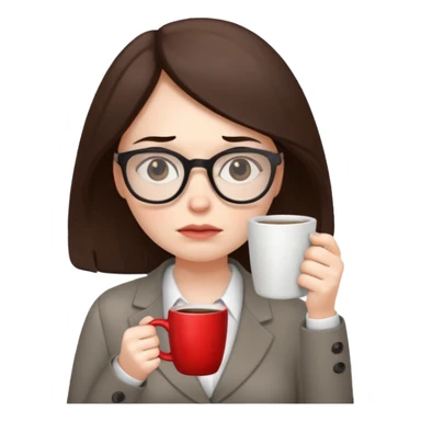 bored women office worker sticker