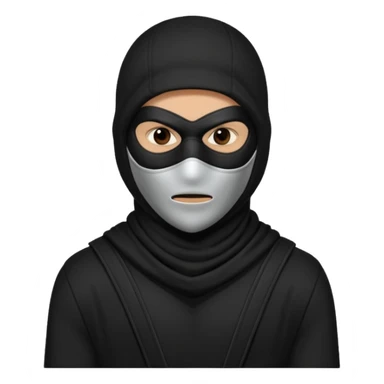 masked robber emoji, no guns sticker