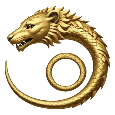 Elder Scrolls Online Lioneating its tail Ouroboro sticker