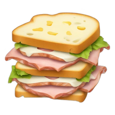 Sandwich-ham-cheese-cream sticker