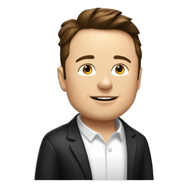 Elon musk imoji and white x empire  sticker