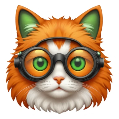 cat with nigthvision googles sticker