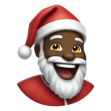 Black Santa laughing sticker