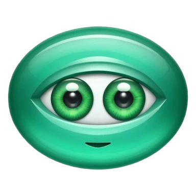 emerald stone with eyes  sticker